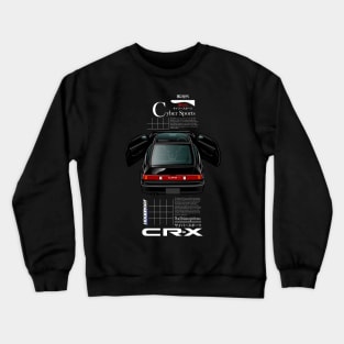 CRX CIVIC JDM ARTWORK BLACK Crewneck Sweatshirt